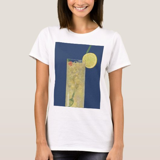 ヴィンテージ レモンエードまたはフルーツ ソーダ、ドリンク ベバレッジ Tシャツ (正面)