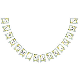 ヴィンテージ レモン オーダーメイド テキスト バンティング フラッグ