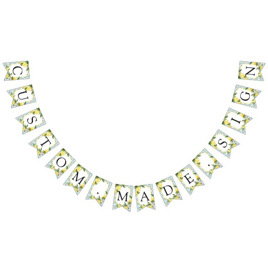 ヴィンテージ レモン オーダーメイド テキスト バンティング フラッグ (全)