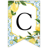 ヴィンテージ レモン カスタム テキスト バンティング フラッグ (第1の旗)