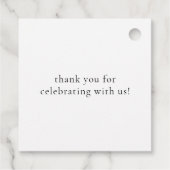 ヴィンテージ レモン シトラス グリーン ボタニカル ウェディング フェイバータグ (裏面)