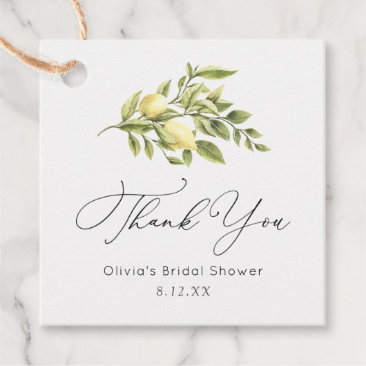 ヴィンテージ レモン 感謝の気持ちを伝えるタグ フェイバータグ (正面)