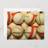 ヴィンテージ – レンジゴルフボール ポストカード (正面/裏面)