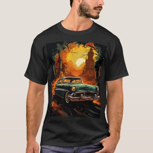 ヴィンテージ・レーサーサンセットTシャツ Tシャツ (正面)