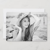 ヴィンテージ・レースの卒業式 招待状 (裏面)