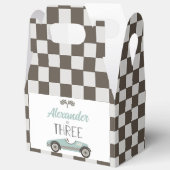 ヴィンテージ レースカー 3歳の誕生日 フェイバーボックス (見開き)