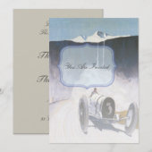 ヴィンテージ レース カー 招待状 (正面/裏面)