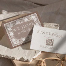 ヴィンテージ レース タウプ お金持ちの結婚式 QRコード RSVP