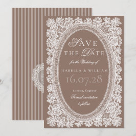 ヴィンテージ レース タウペ 写真 オールドマネー Save the date 招待状