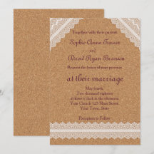 ヴィンテージ レース ワイン コルク 結婚式招待状