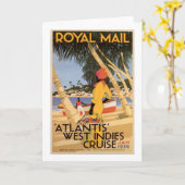 ヴィンテージ ロイヤル メイン アンティリス ウェストインディーズ クルーズ 1月 カード (黄色い花)