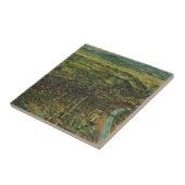 ヴィンテージ ロサンゼルス カリフォルニア州と川の地図 タイル (側面)