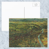 ヴィンテージ ロサンゼルス カリフォルニア州と川の地図 ポストカード