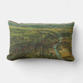 ヴィンテージ ロサンゼルス カリフォルニア州と川の地図 ランバークッション (正面)