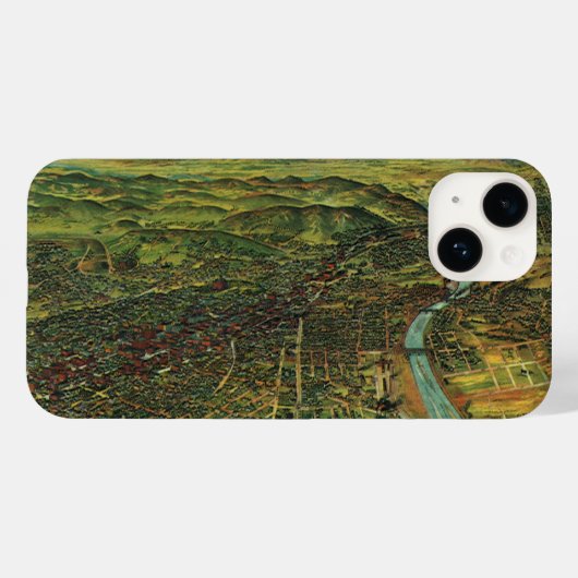 ヴィンテージ ロサンゼルス カリフォルニア州と川の地図 Case-Mate iPhoneケース (裏面 (横))