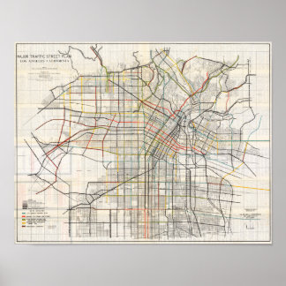 ヴィンテージ ロサンゼルス カリフォルニア 地図ポスター 1927 ポスター