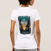 ヴィンテージ ロサンゼルス 日没 ポスター 印刷 クール カル Tシャツ (裏面)