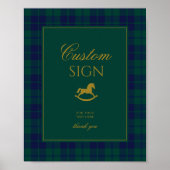 ヴィンテージ ロッキング ホース クラシック プライド グリーン カスタム ポスター (正面)