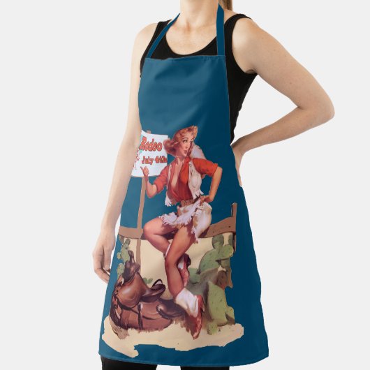 ヴィンテージ・ロデオ女性のカーボーイ・ヒッチン エプロン (インサイチュ)