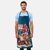 ヴィンテージ・ロデオ女性のカーボーイ・ヒッチン エプロン (着用した状態)