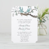 ヴィンテージ ロビンズ エッグ ブルー ウェディング 招待状 (スタンド正面)