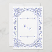 ヴィンテージ ロマンス フラワーズ ウェディング インビテーション (裏面)