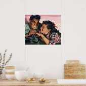 ヴィンテージ・ロマンス、高校生愛の恋人 ポスター (キッチン)