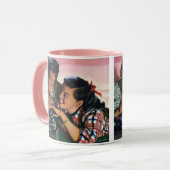 ヴィンテージ・ロマンス、高校生愛の恋人 マグカップ (正面左)