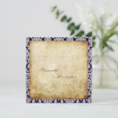 ヴィンテージ+ロマンチックダマスカスタムクの依頼 招待状 (スタンド正面)