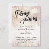 ヴィンテージ、ロマンチック、フローラ「参加してくださ結婚い」ズ 招待状 (正面)