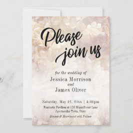 ヴィンテージ、ロマンチック、フローラ「参加してくださ結婚い」ズ 招待状