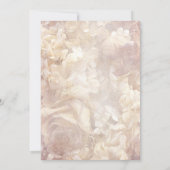 ヴィンテージ、ロマンチック、フローラ「参加してくださ結婚い」ズ 招待状 (裏面)