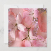 ヴィンテージ＋ロマンティック フラワー ウェディング 招待状 (裏面)