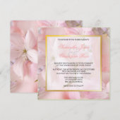 ヴィンテージ＋ロマンティック フラワー ウェディング 招待状 (正面/裏面)