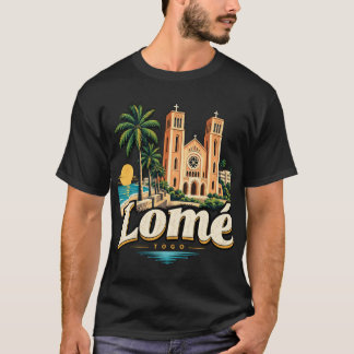 ヴィンテージ ロメ トーゴ 旅行 アート ランドマーク Tシャツ