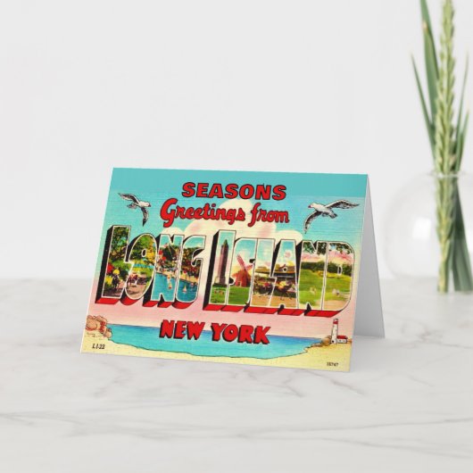 ヴィンテージ ロングアイランド ホリデー カード (正面)