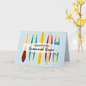 ヴィンテージ ロングボード カード (黄色い花)