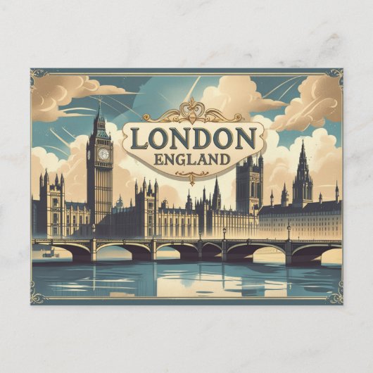 ヴィンテージ ロンドンの風景 ポストカード (正面)