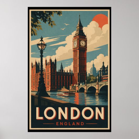 ヴィンテージ ロンドン 旅行 ポスター (正面)