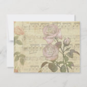 ヴィンテージ ローズと楽譜 ウェディングセット セーブザデート (裏面)