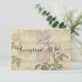 ヴィンテージ ローズと楽譜 ウェディング セット 招待状 (スタンド正面)