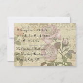 ヴィンテージ ローズと楽譜 ウェディング セット 招待状 (裏面)