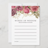 ヴィンテージ ローズゴールドとブッシュ ブライダルシャワー アドバイス 招待状 (正面)