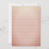 ヴィンテージ ローズゴールド フラワー ミュージック ブライダル シャワー 招待状 (裏面)