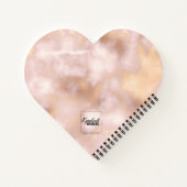 ヴィンテージ ローズゴールド マーブル ウェディングプランナー ノートブック (裏面)