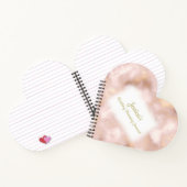 ヴィンテージ ローズゴールド マーブル ウェディングプランナー ノートブック (内部)