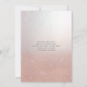 ヴィンテージ ローズゴールド ラグジュアリー ダマスク ティアラ キンセアニエラ 招待状 (裏面)