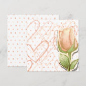 ヴィンテージ・ローズブド、招待 招待状 (正面/裏面)