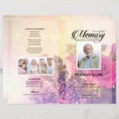 ヴィンテージ ローズ お別れの式 テンプレート (正面/裏面)