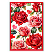 ヴィンテージ ローズ アンド ハーツ テーブル カード (正面)